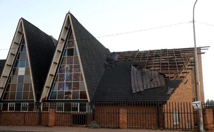Storm damages Regina Mundi Church roof in Soweto