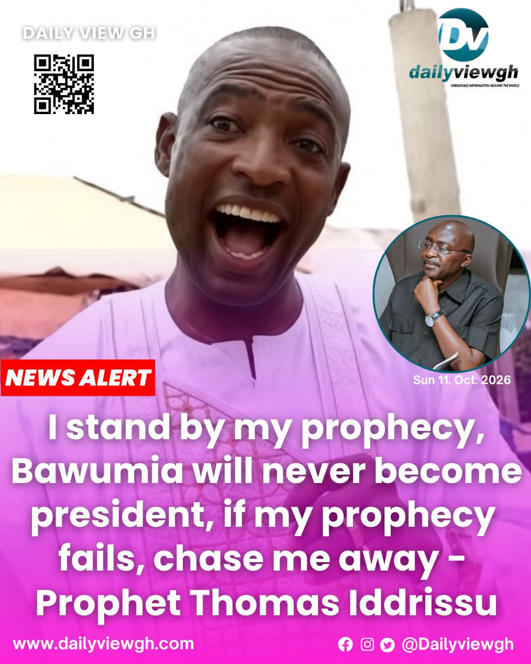 Prophet Iddrissu Challenges Chiefs to Hold Him Accountable Over 2028 Election Prediction