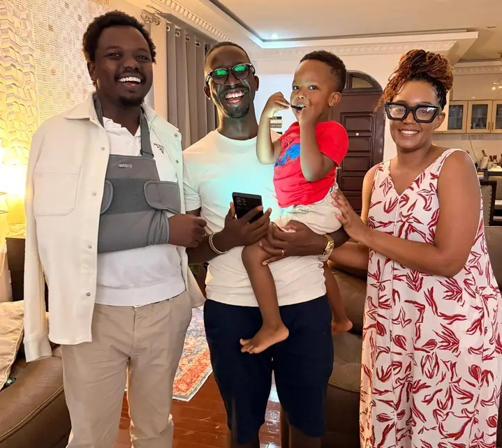 George Ruto Appears in Family Photo With Arm Sling, Leaving Kenyans Wondering What Happened