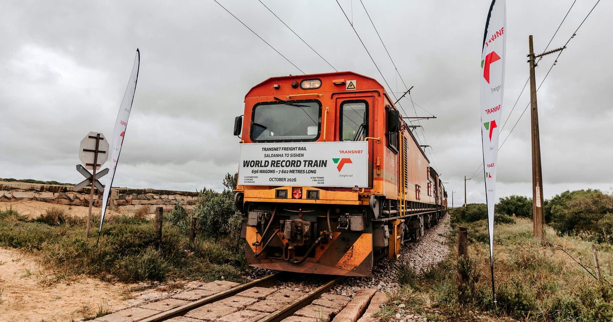 South Africa claims 7.6 kilometer-long freight train is the longest ever