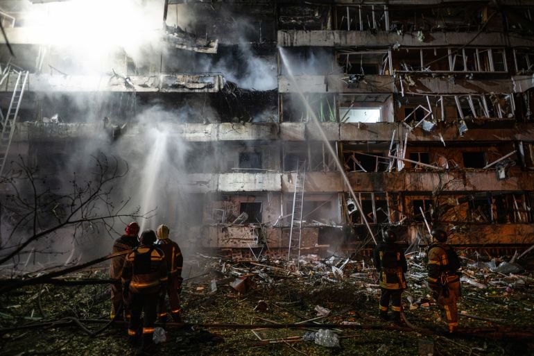 ‘Massive’ Russian attack on Ukraine kills at least six, cuts power in Kyiv