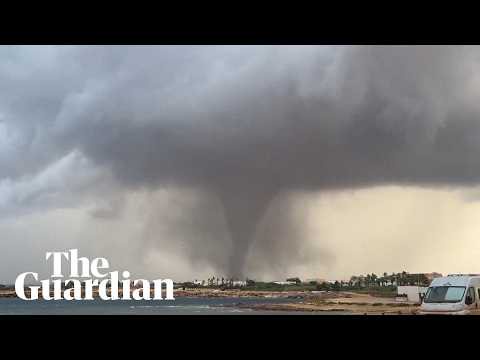 Powerful tornado in western Sicily leaves trail of devastation – video