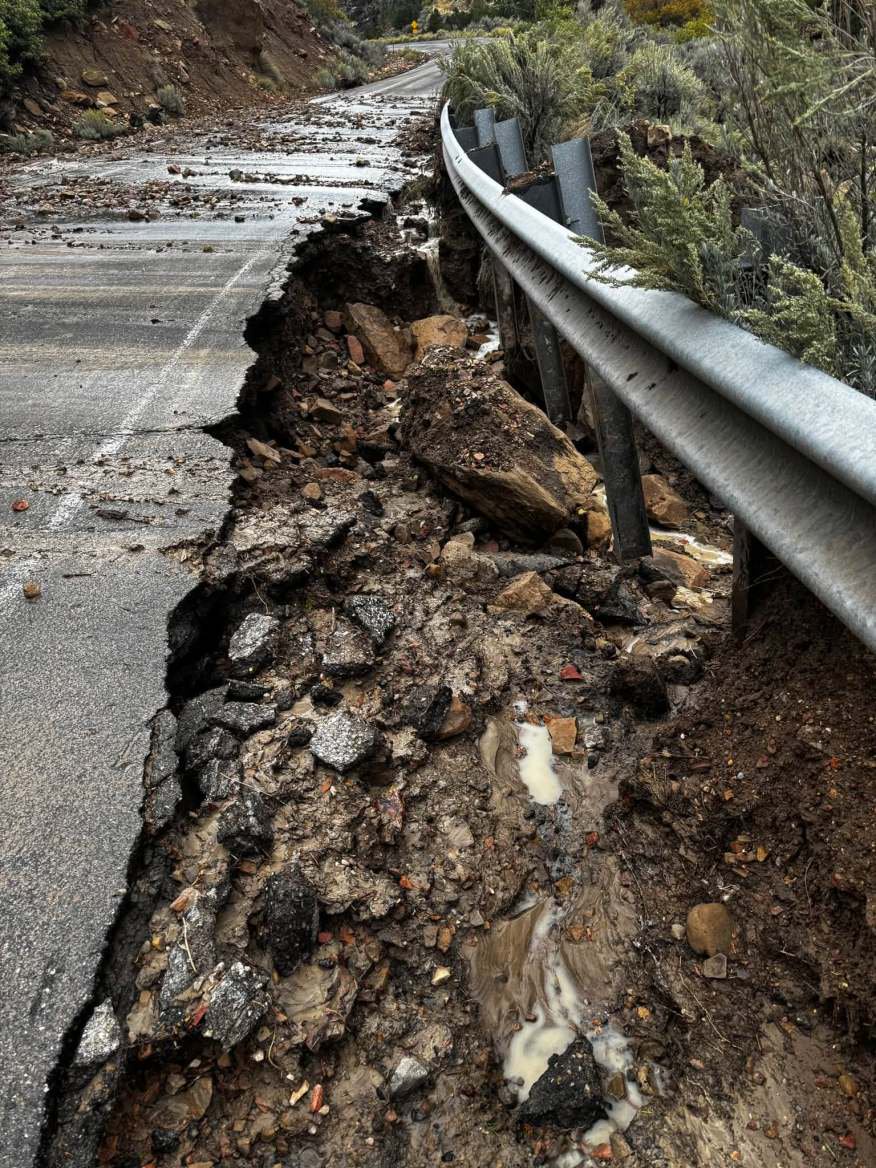 PHOTOS: Flooding damages Carbon County roads