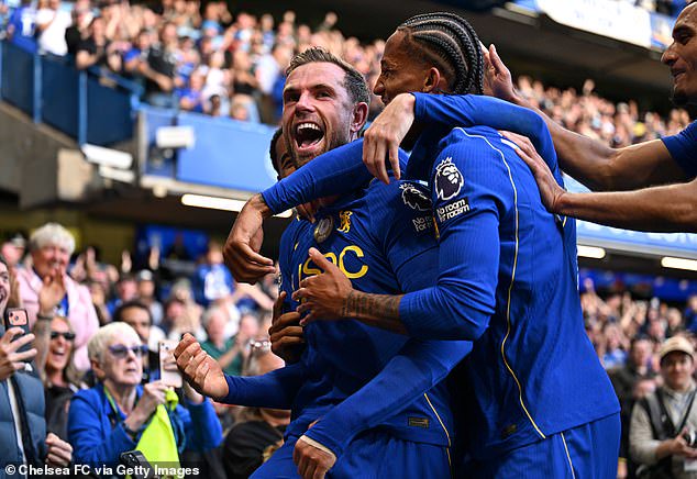 Practice makes perfect! Chelsea reveal unseen footage of Jordan Henderson scoring carbon copy of Bournemouth free kick in training – as veteran finally arrives at Stamford Bridge