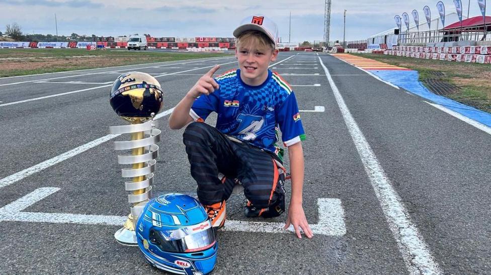 A-grade on the asphalt: World champion racer, 12, drives circles around rivals