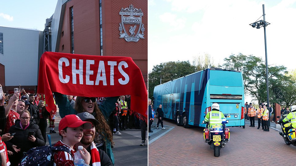 Man City’s first game since guilty verdict: Buses evade baying mob