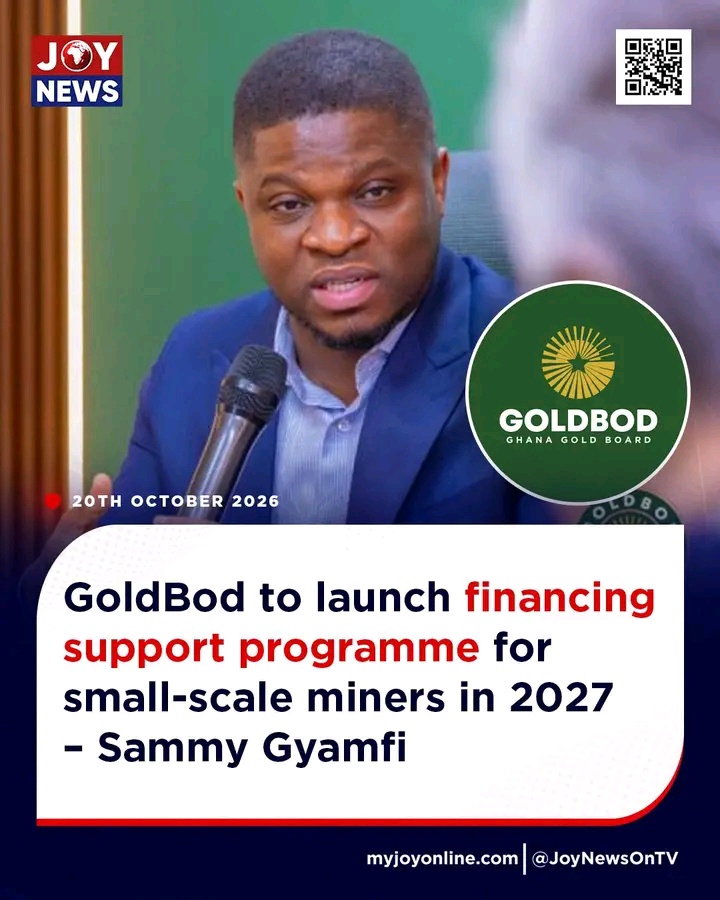GoldBod to Roll Out Financing Scheme for Small-Scale Miners in 2027, Says Sammy Gyamfi