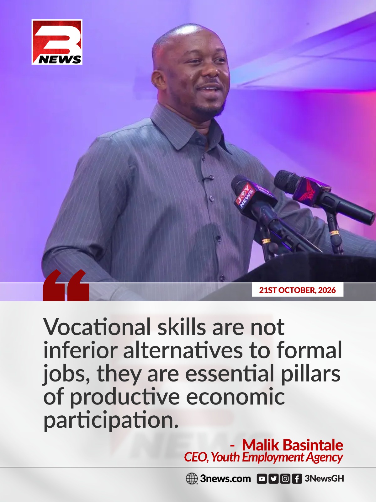 Stop Looking Down on Vocational Jobs: YEA Boss Malik Basintale Send Strong Message to Ghanaian Youth