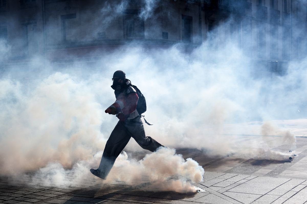 Schoolboy’s hand blown off in France protests after ‘picking up string-ball grenade’