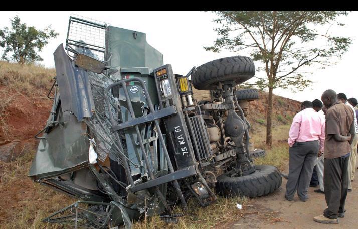 Two Dead, Five Injured After Military Truck Overturns Along Mombasa–Nairobi Highway