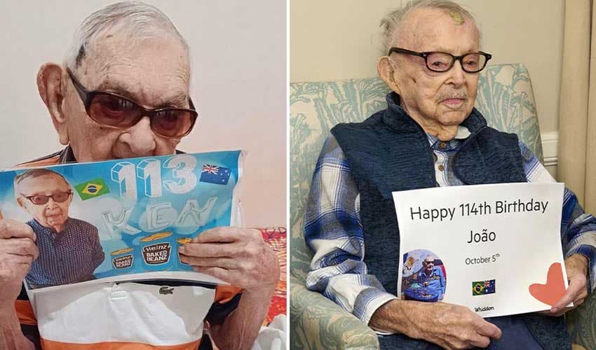 World’s oldest men celebrate birthdays together