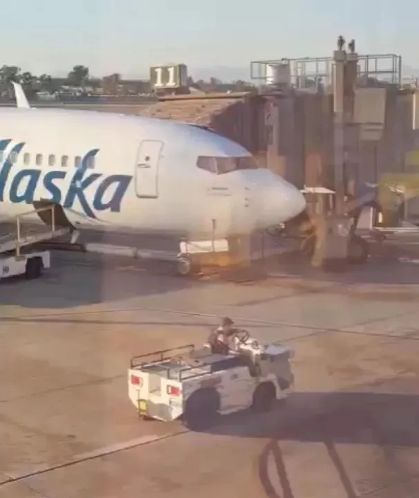 Wild moment plane passenger ‘steals vehicle at airport & whizzes across tarmac before crashing while waiting for flight’