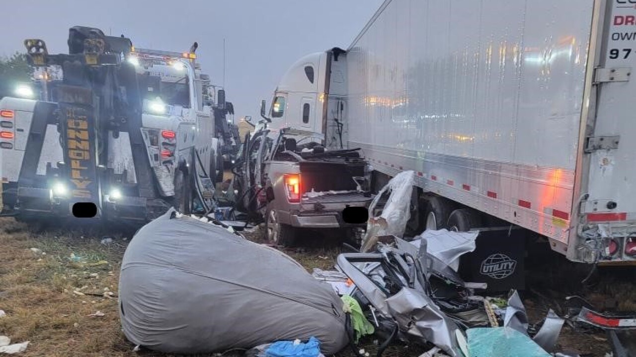 19-year-old dies after pickup truck strikes Colorado State Patrol vehicle, semi on I-70 east of Byers