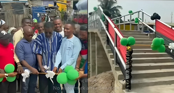 Ghanaians React as Ashaiman MP Commissions This Footbridge For His Constituents