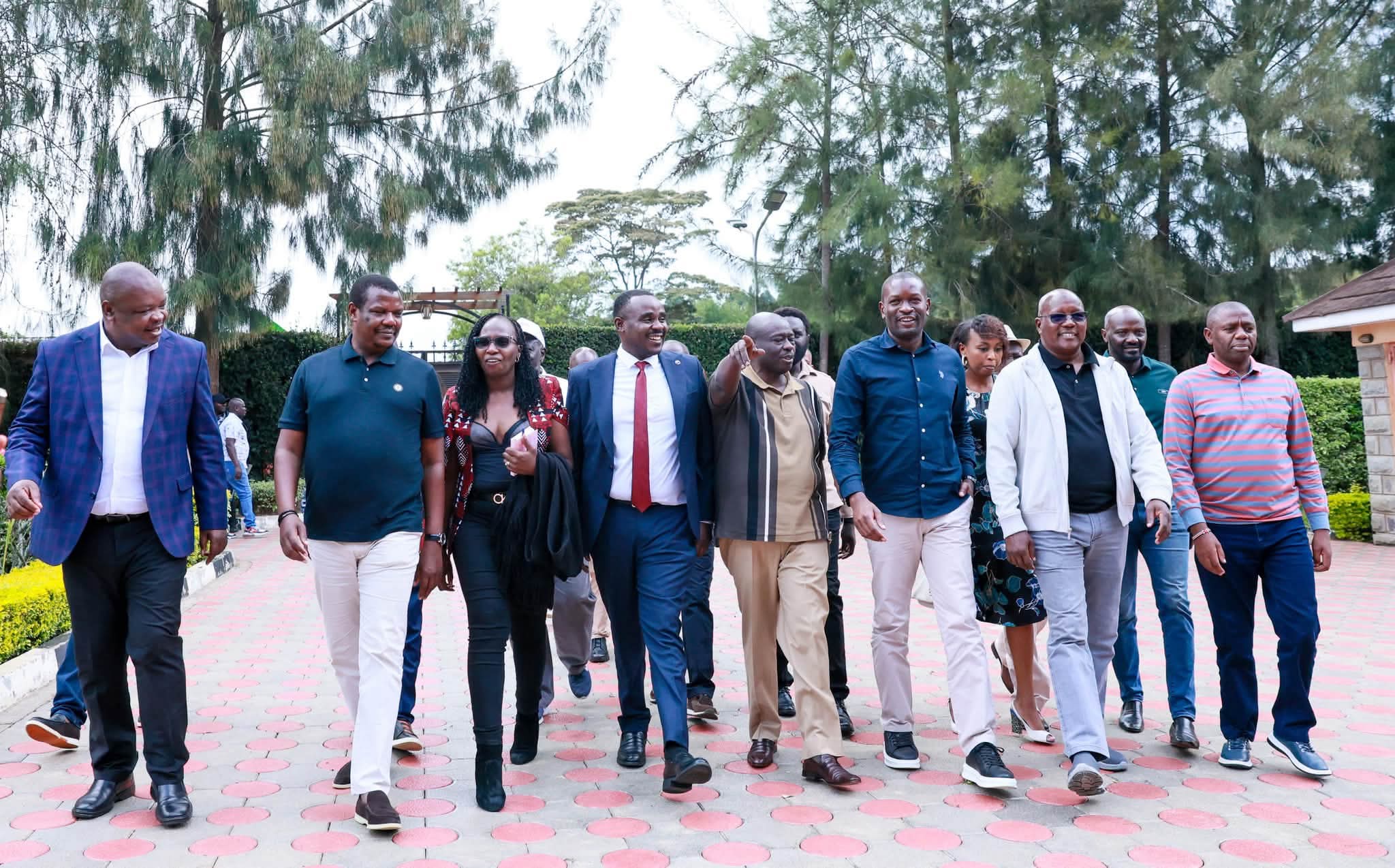 PHOTOS: Gachagua Hosts Sifuna And Linda Mwananchi Leaders At Wamunyoro Hours After Returning From US