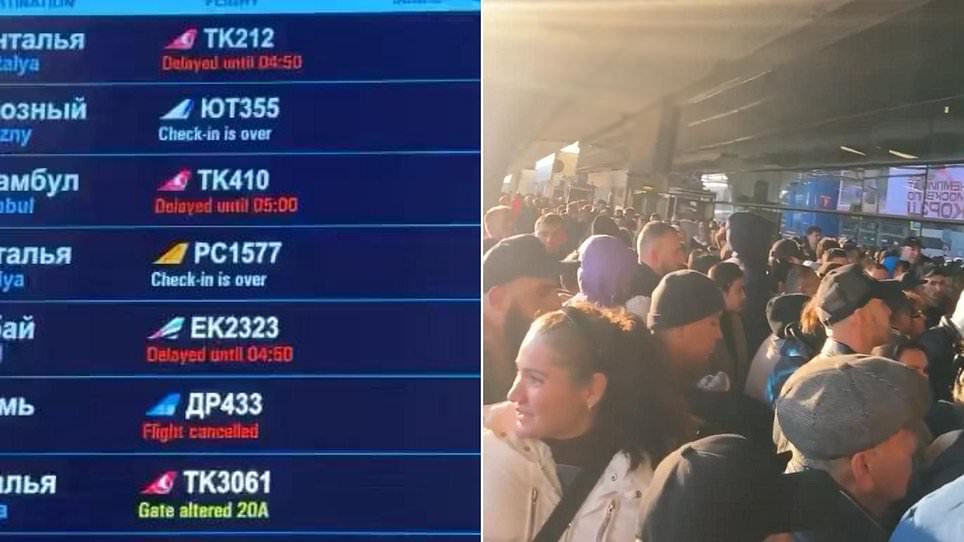 Russian government planes ‘left trapped in the air and unable to land’