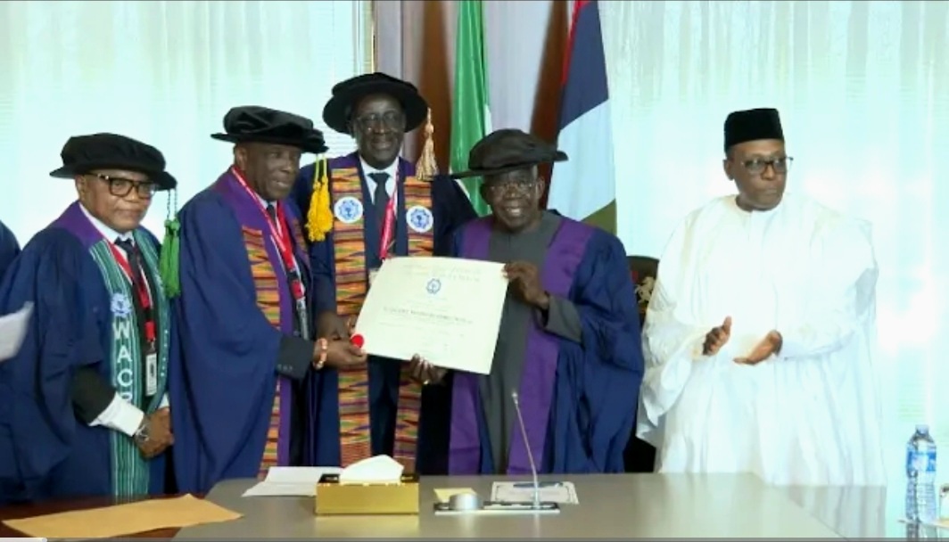 Tinubu Receives Honorary Fellowship from West African College of Physicians.