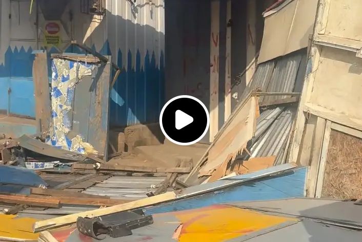 AMA Mayor Leads Demolition Exercise To Clear Illegal Trader Structures At Achimota New Overhead