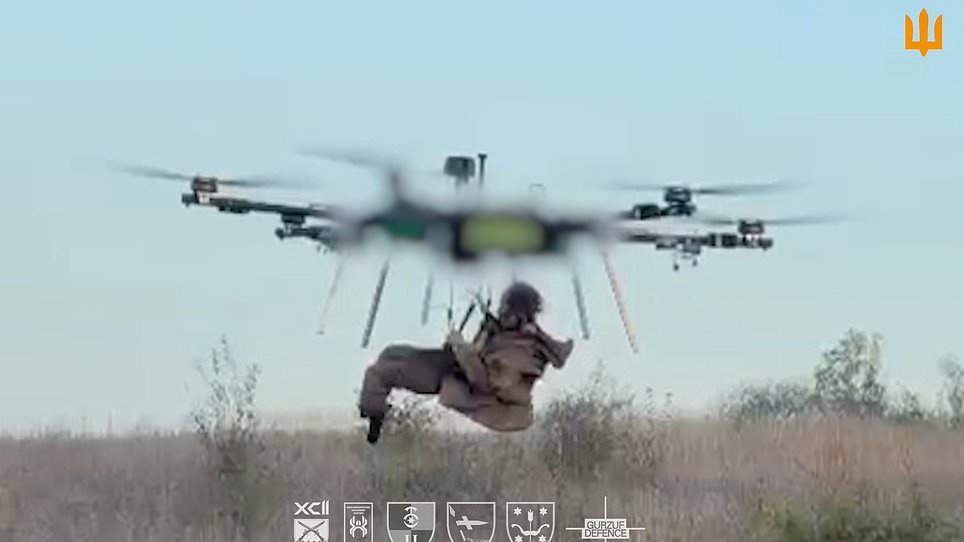 Ukraine carries out first aerial drone evacuation of wounded soldier
