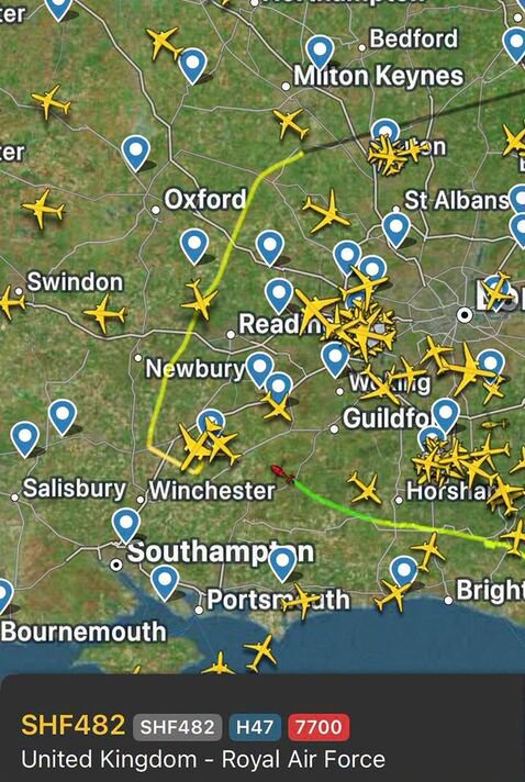 RAF helicopter declares emergency near London as jet sends 7700 ‘squawk code’
