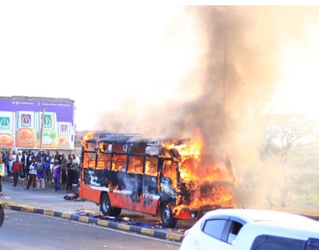 JUST IN: Atleast 28 Passengers Killed as a Bus Full of Passenger Bursts Into Flames in This Accident