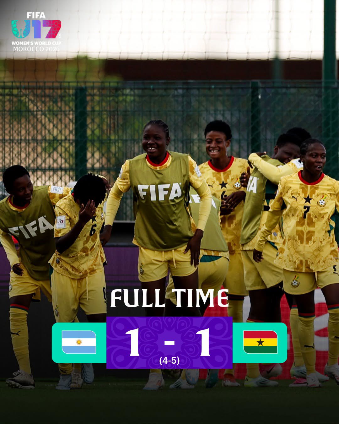 U-17 World Cup: Black Maidens beat Argentina on penalties to reach quarter-finals