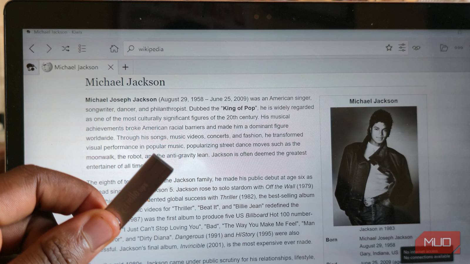My USB drive carries Wikipedia and a library that doesn’t need Wi-Fi