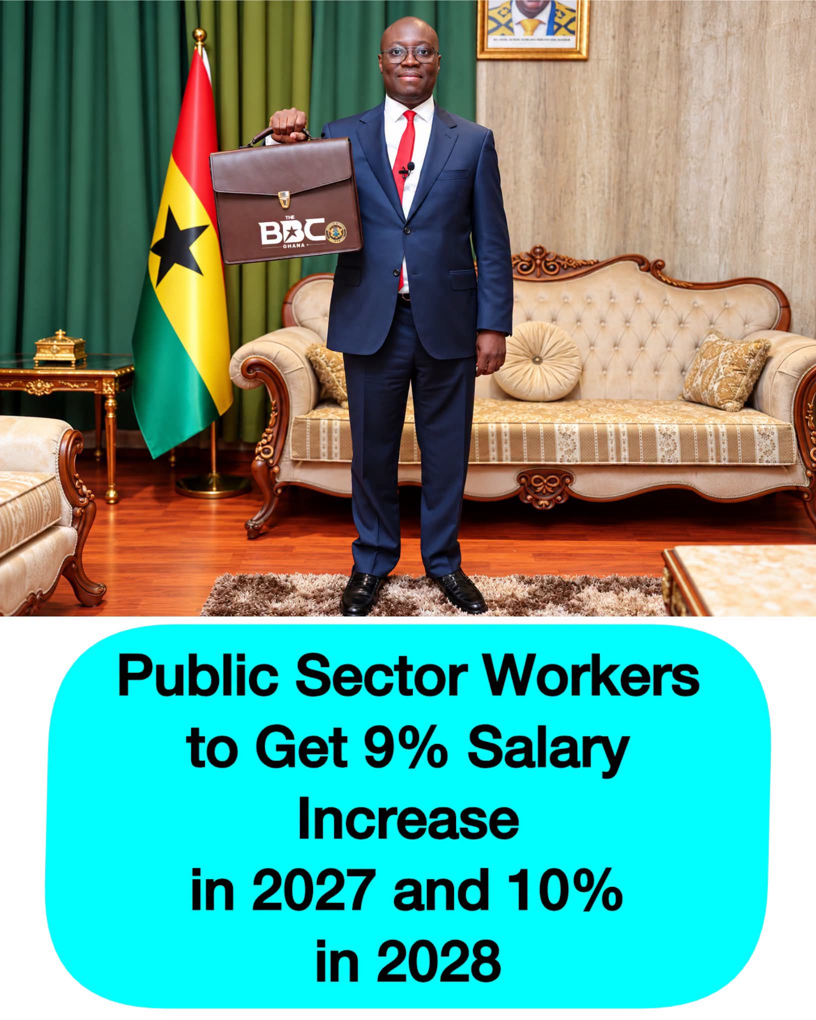 Ghana Government Agrees to 9% Salary Increase in 2027 and 10% in 2028 for Public Sector Workers