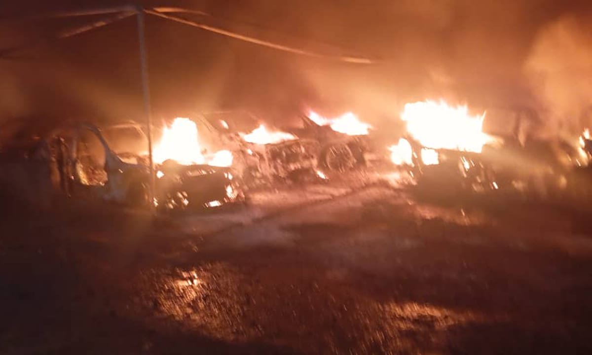 Fire destroys 21 exotic cars at Lagos mechanical workshop