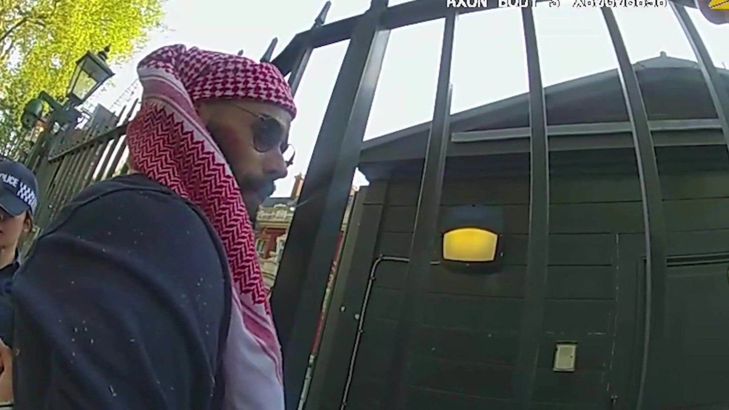 Small boat migrant tried to break into Israeli Embassy with knives just 16 days after arriving in UK