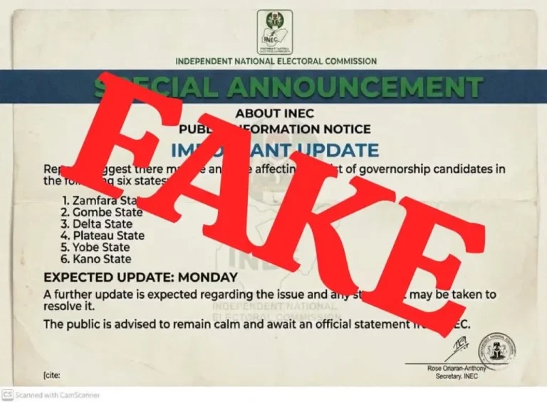 2027: INEC raises alarm over fake guber candidates list in circulation