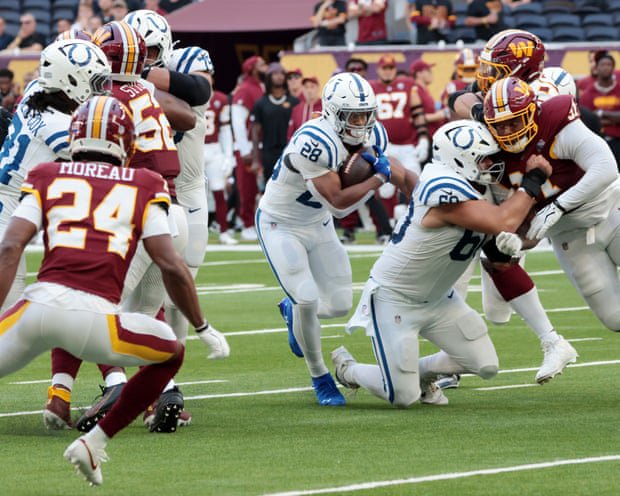 Jonathan Taylor’s double earns Colts win against Commanders in London