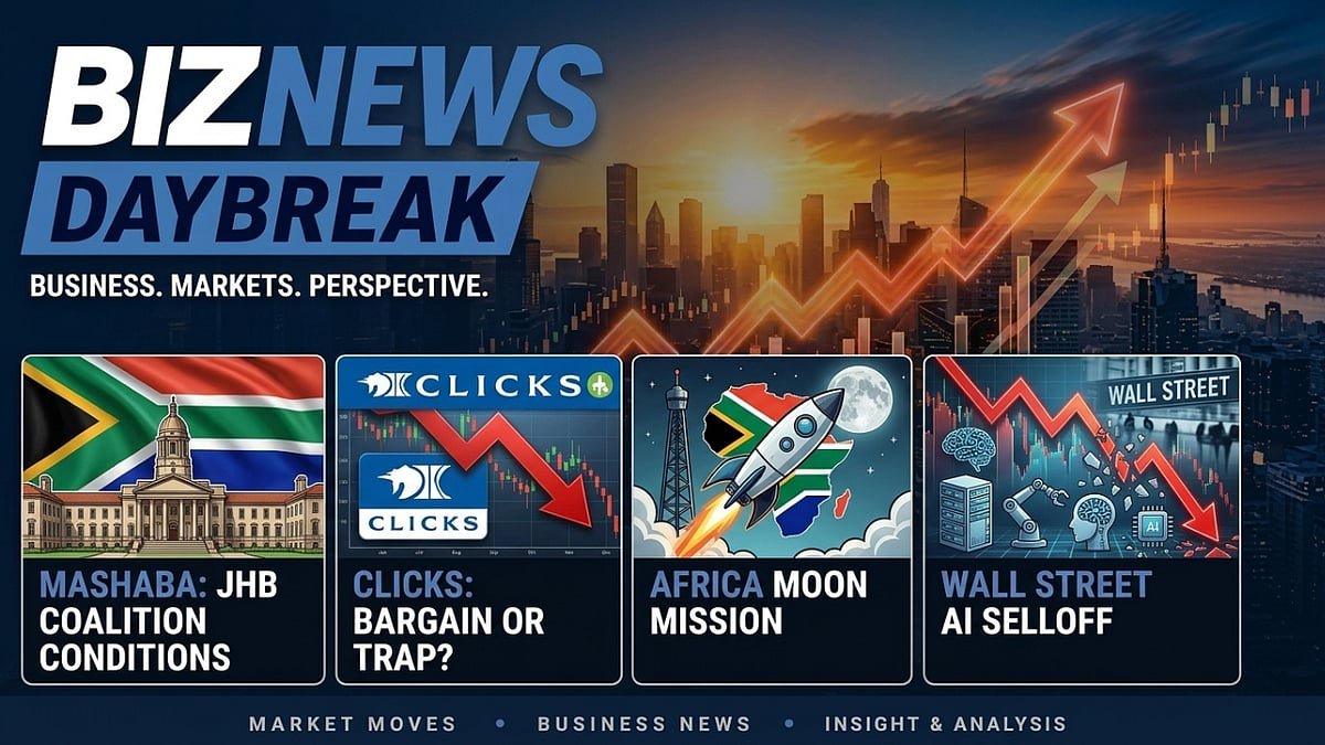 BN Daybreak: Mashaba’s two DA red lines; Clicks down 47%; Africa’s moon shot; Wall Street slides