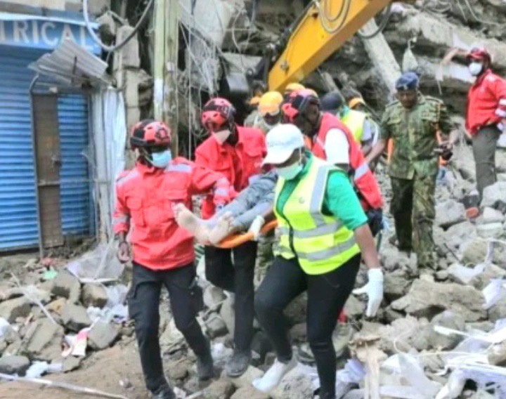 Emotional Moment as Pregnant Woman and Unborn Baby Are Rescued Under Rubble in Eastleigh