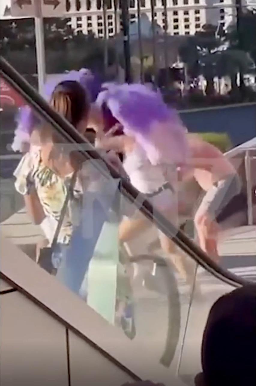 Phony Vegas showgirls attack pair of tourists on iconic Strip over $20 tip