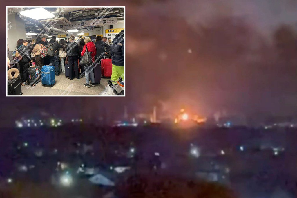 Ukraine unleashes barrage of drones in huge strike on Moscow blitzing key oil hub – with hundreds of flights cancelled