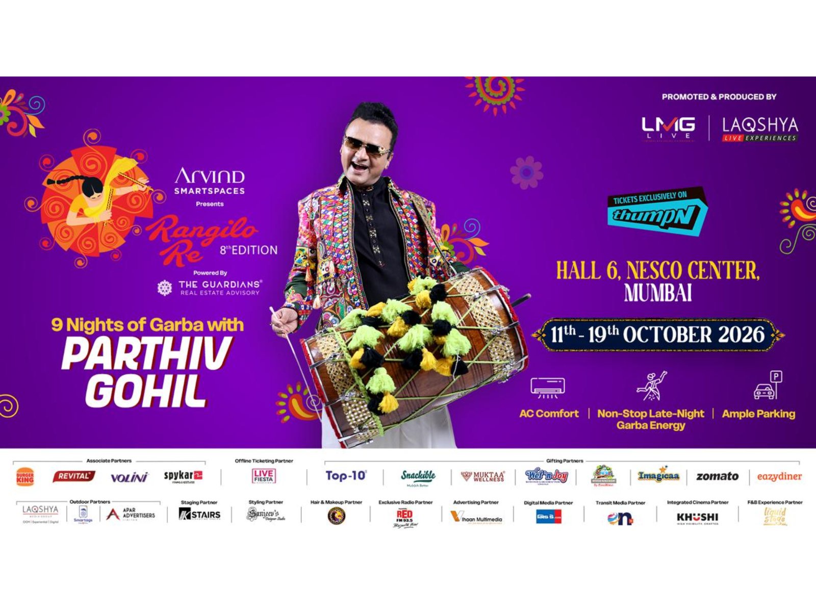 Rangilo Re 2026 Featuring Parthiv Gohil Elevates Mumbai’s Navratri Celebrations: Seven Successful Editions, One Grand New Chapter