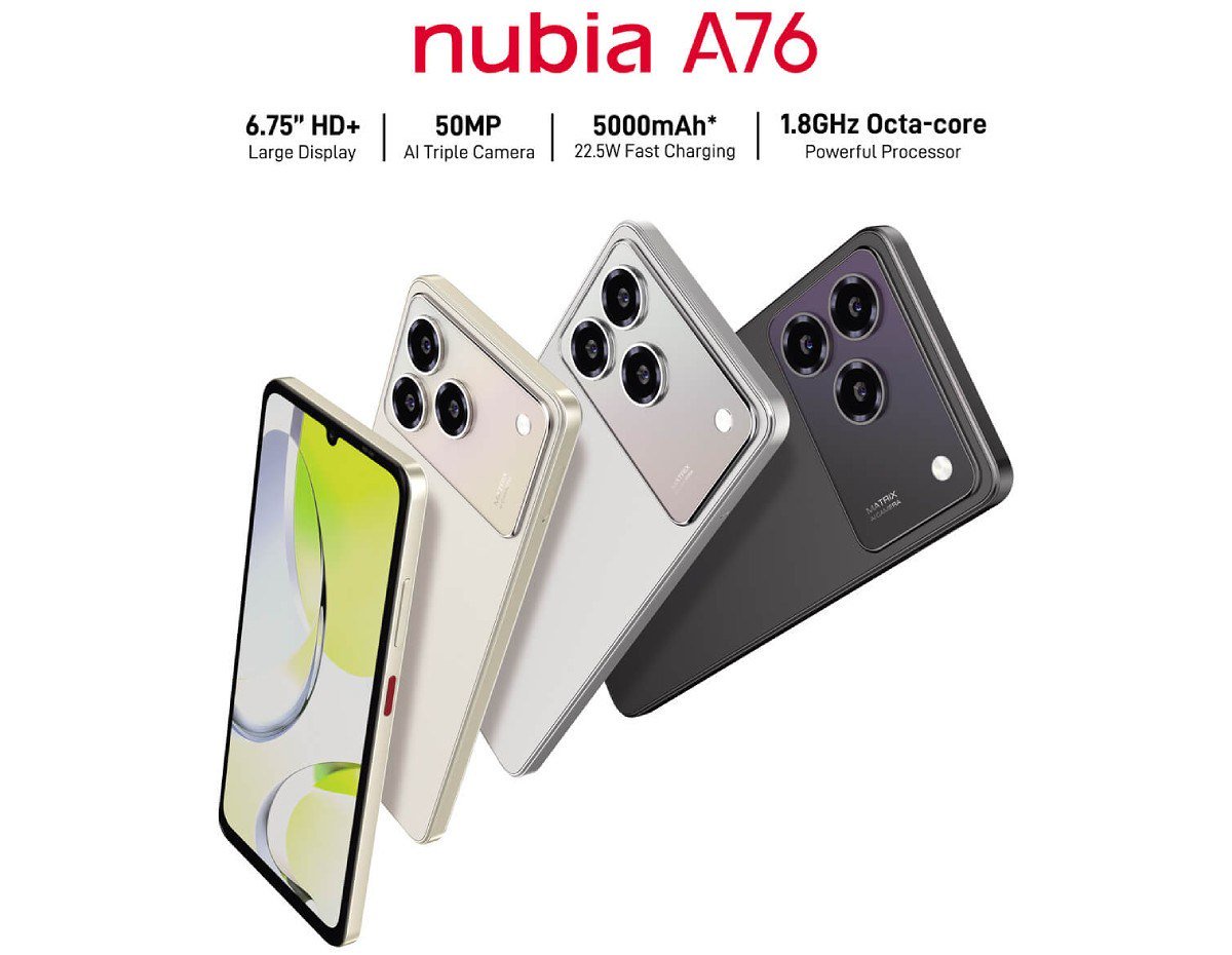 Another nubia A76 4G debuts quietly with a larger display, faster charging battery