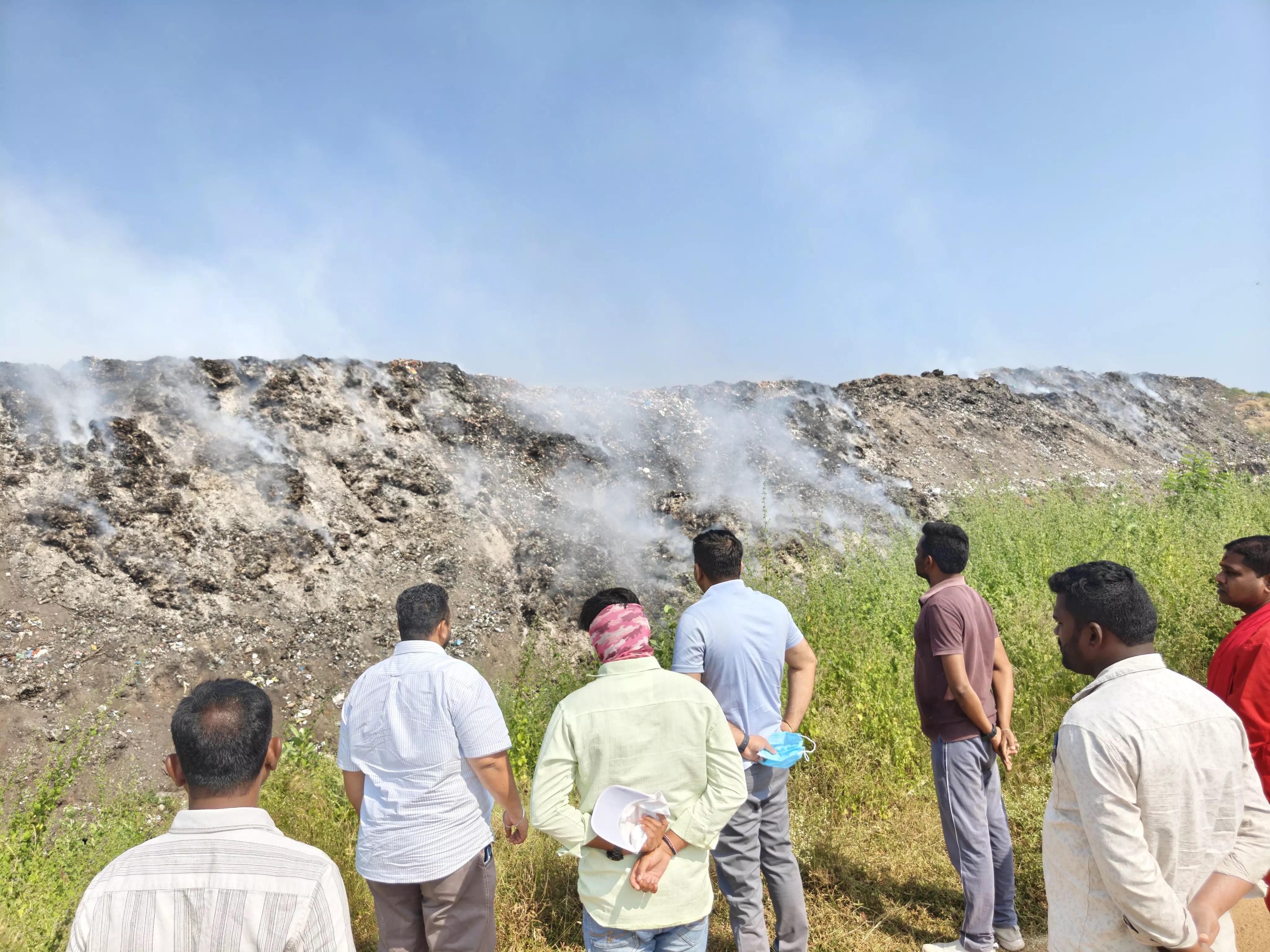 Praful Desai Inspects Dumping Yard in Karimnagar, Monitors Fire-Control Measures