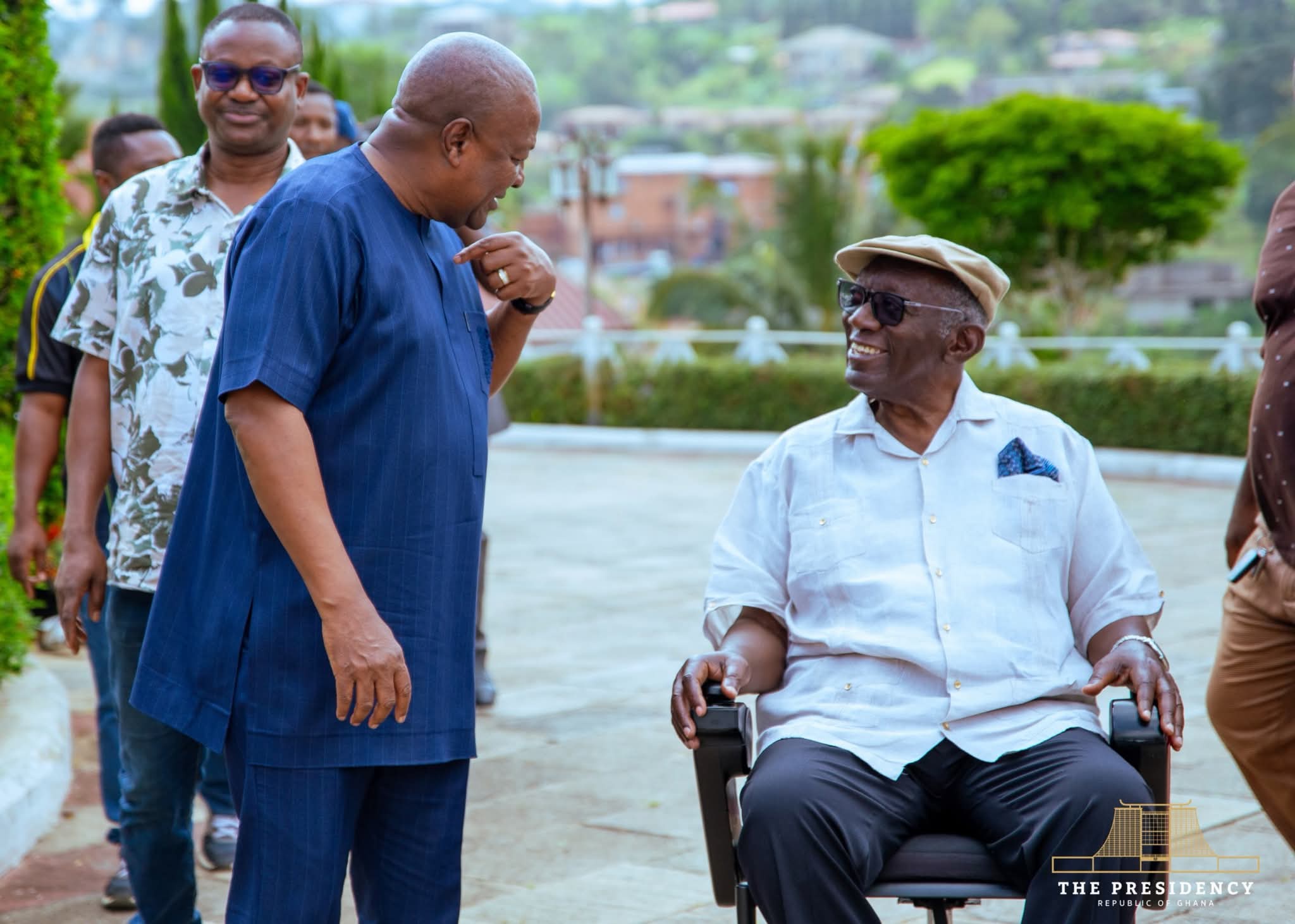 Massive Reactions After Mahama Reveals What Kufuor Told Him As He Visits His Residence Today