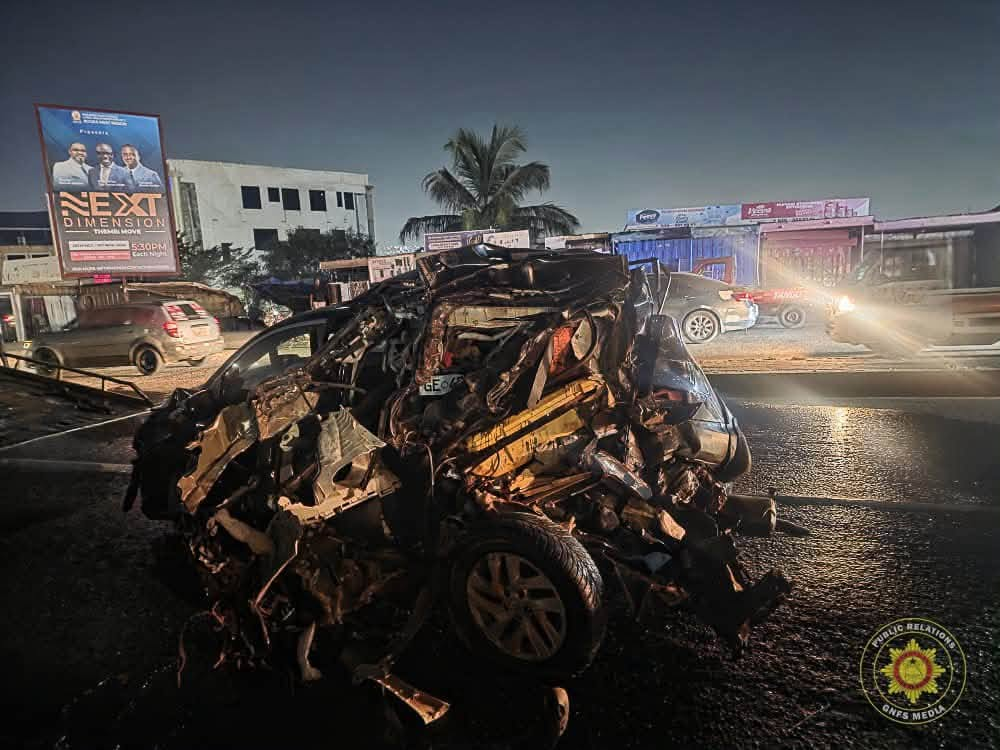 Three vehicles involved in collision at Awoshie Banyard