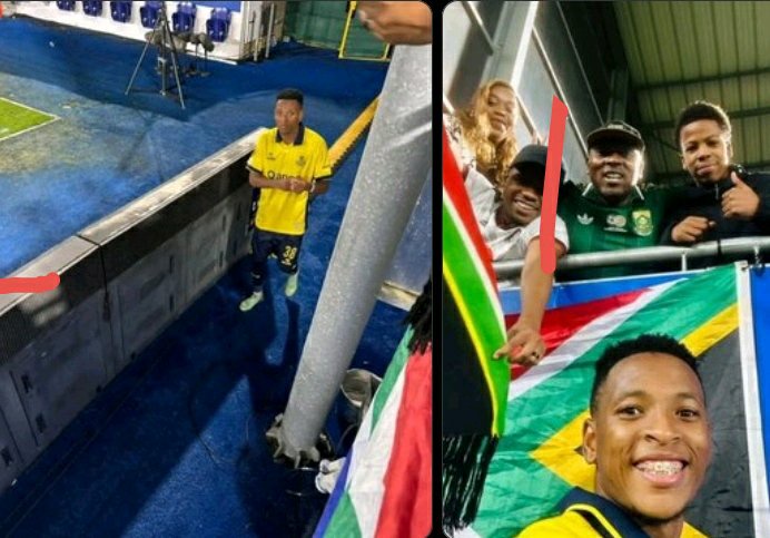 Relebohile Mofokeng Spots South African Flag in Crowd and Runs Straight to His People