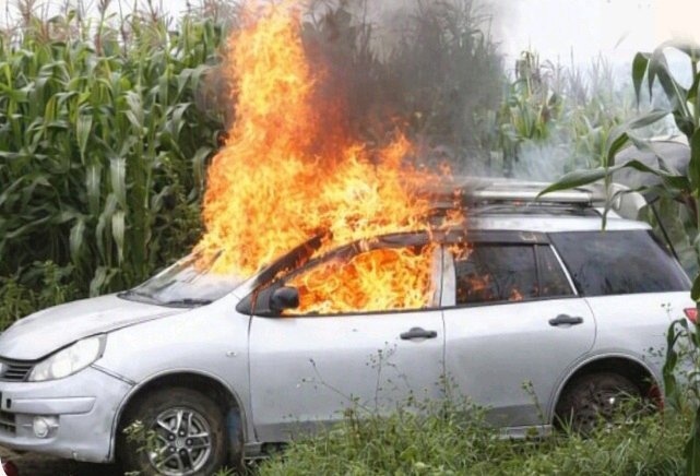 Woman hands and body tied, burnt to death inside vehicle