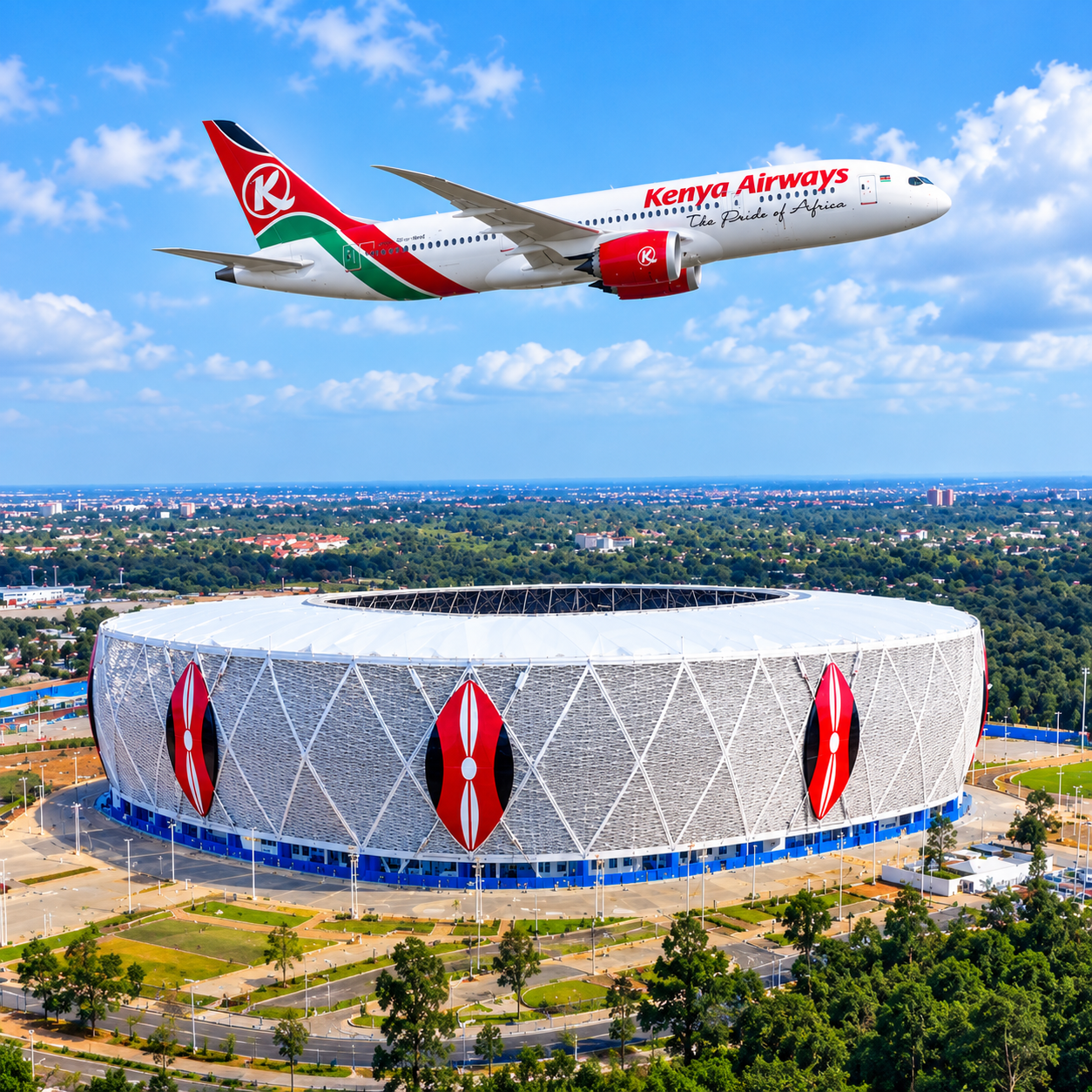 Kenya Airways Hints at Flypast for Bayern vs Ajax Stadium Opener, Leaving Kenyans Divided