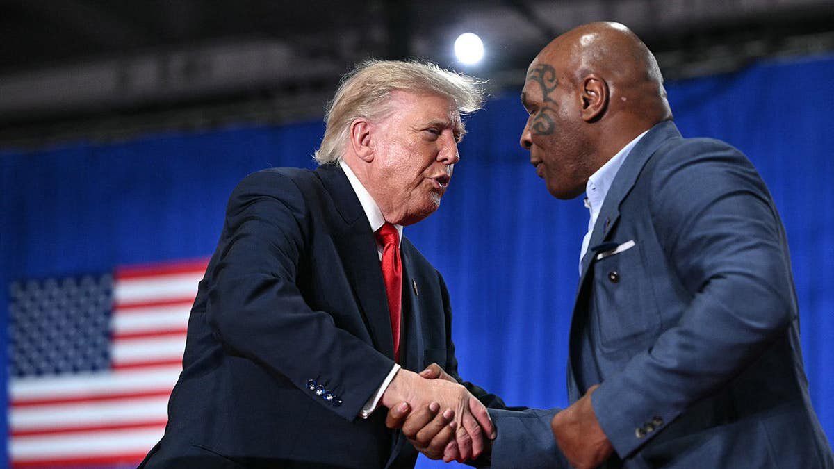 Trump brings Mike Tyson on stage at Syracuse rally, jokes that he is Bruce Blakeman’s personal security
