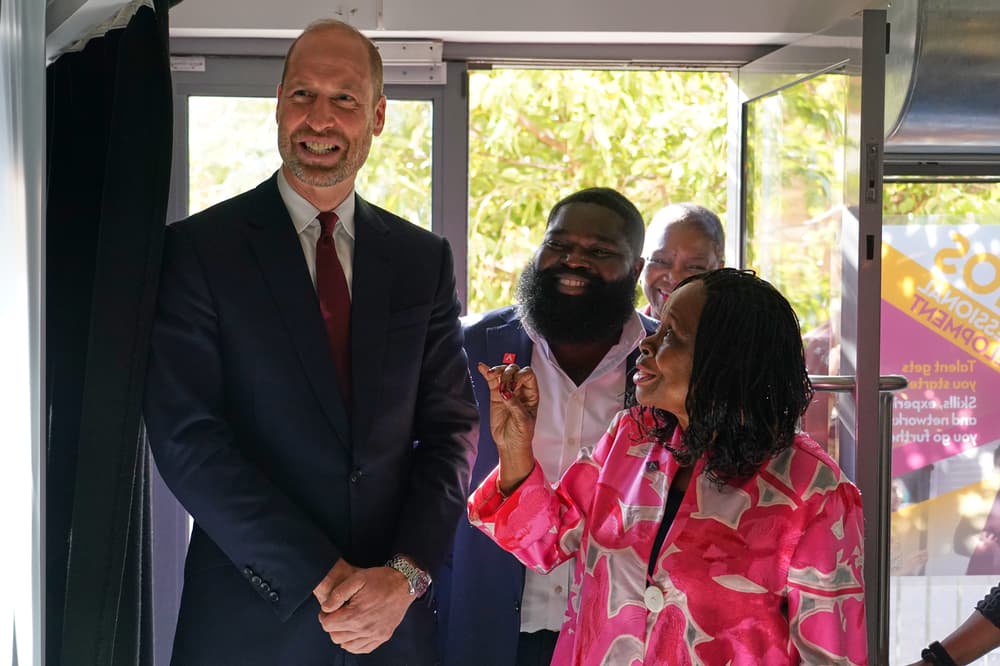 William tells students they are ‘going places’ on visit to bursary scheme