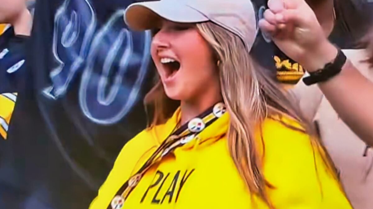 Thirsty Cameraman Was Ready For This Female Steelers Fan To Flash Her Goods On Live TV [VIDEO]