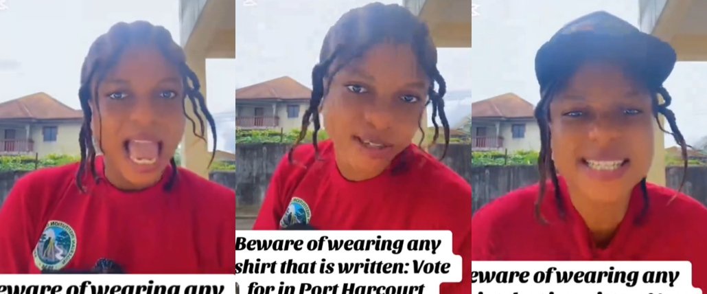 “You’ll Have To Defend Your Candidate” – Rivers Woman Raises Alarm After People Mistake Her Shirt For APC Campaign Clothing
