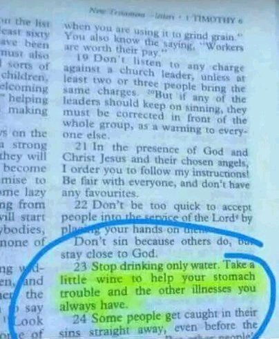 Drinking Alcohol Is Not A Sin The Bible Say People Must Drink (See The Verses)