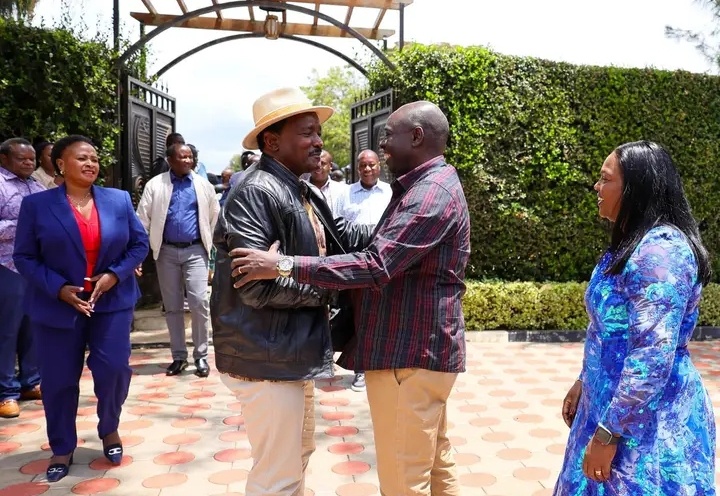 “Welcome to Wamunyoro, My Cousin” Kalonzo Receives a Warm Welcome as He Arrives at Gachagua’s Home